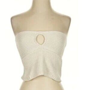 Zara Knit White Tube Top Size Small